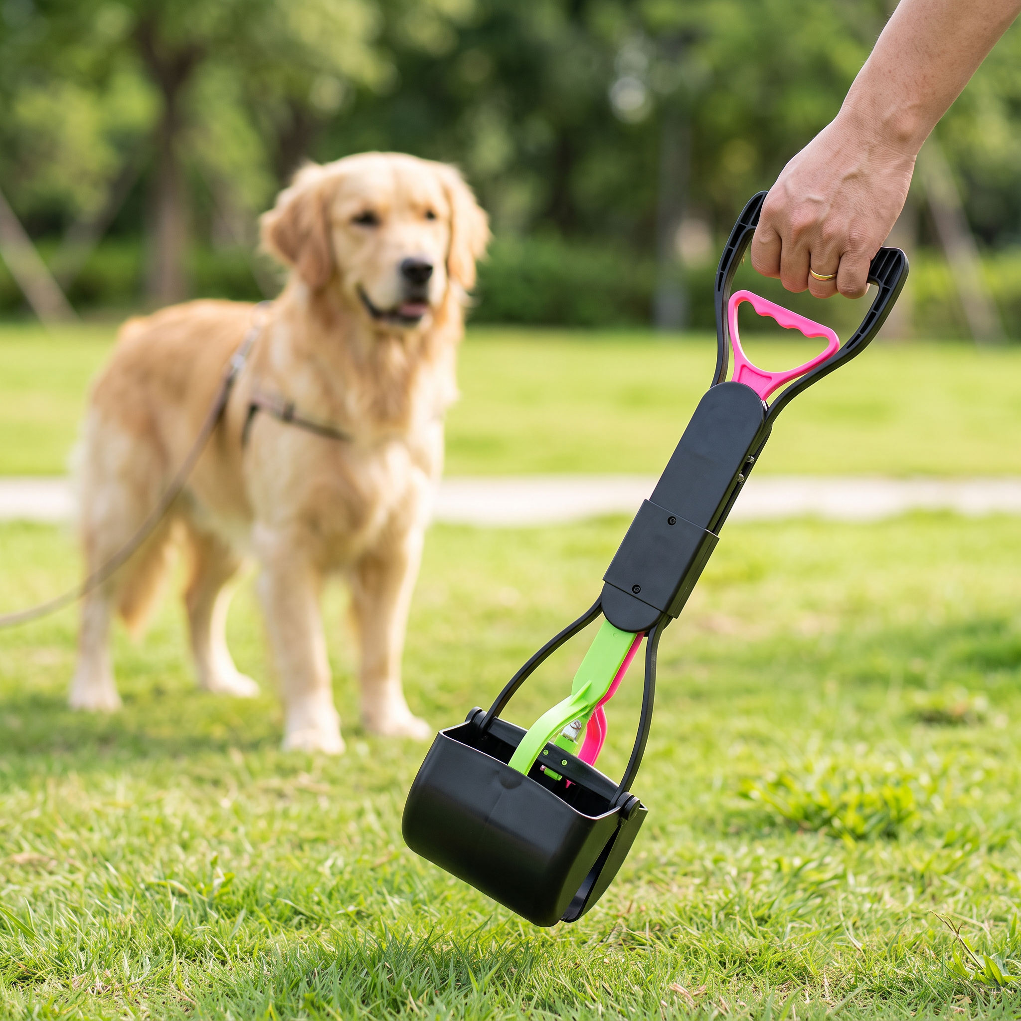 Folding Pet Poop Scooper - Portable Outdoor Dog Waste Pickup Tool